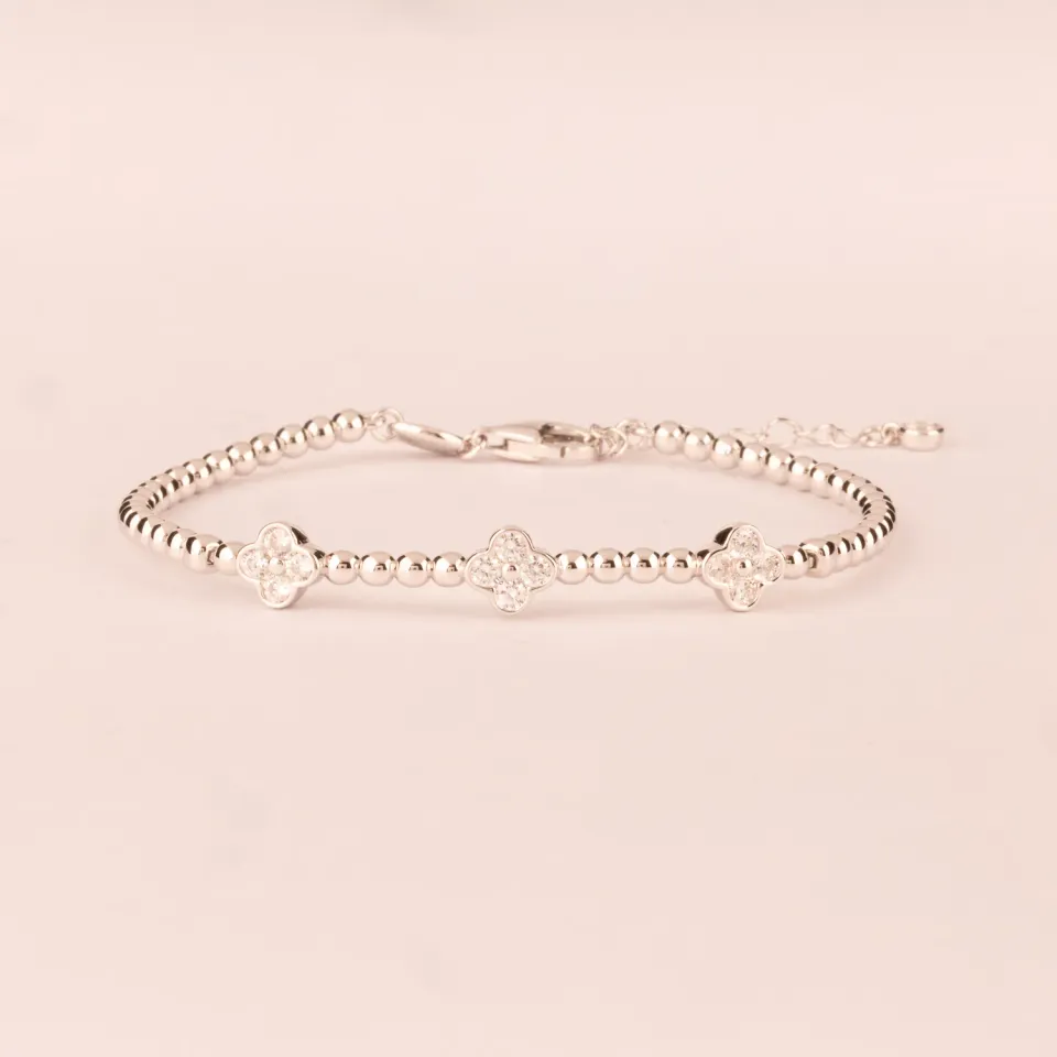 Ultima Edizione 3 Fiori Zirconi bracelet bangle fleurs