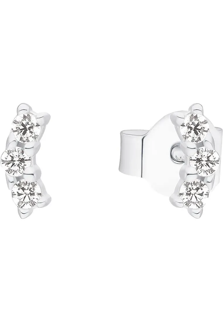 s.Oliver clous d'oreilles argent zircone 0,6 cm femme