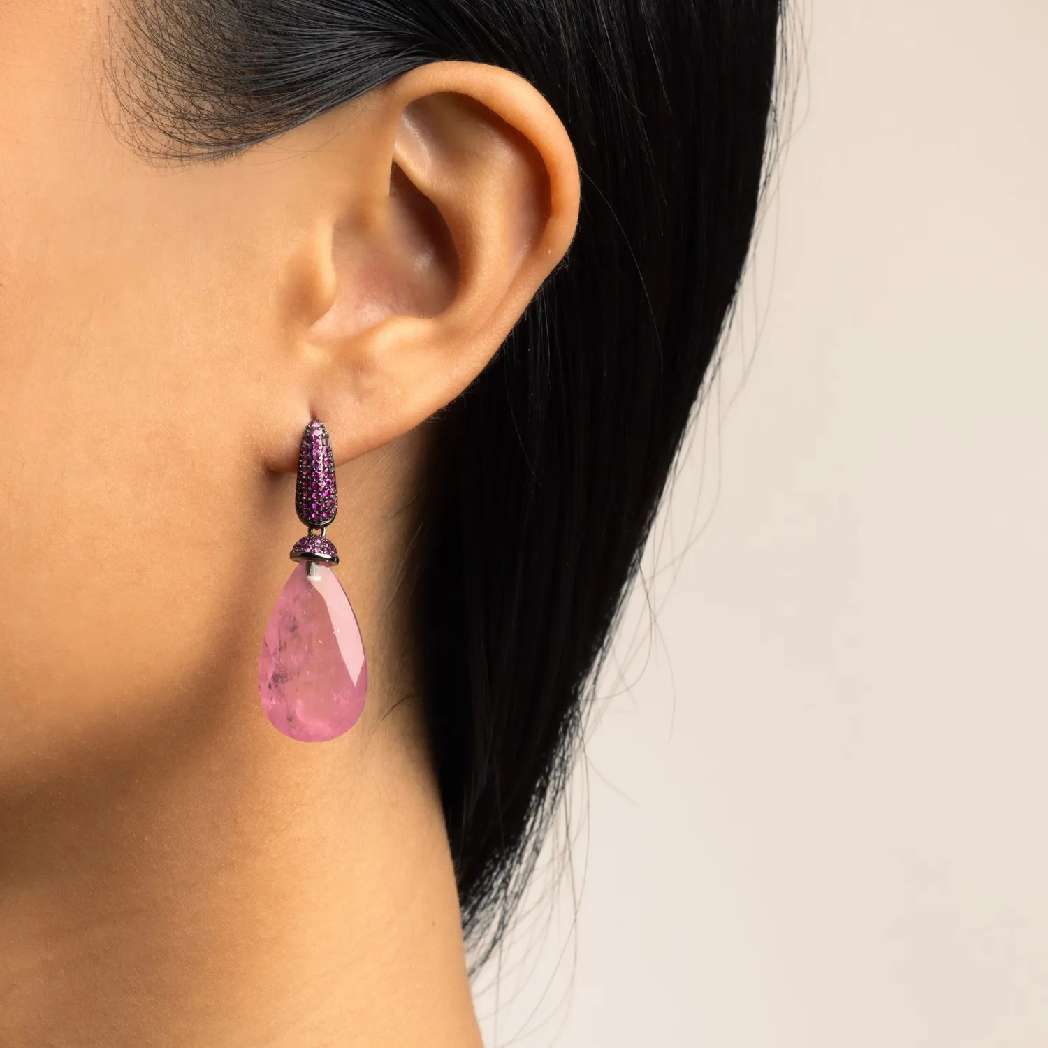 Ultima Edizione Pavé Goutte boucles pendantes couleur