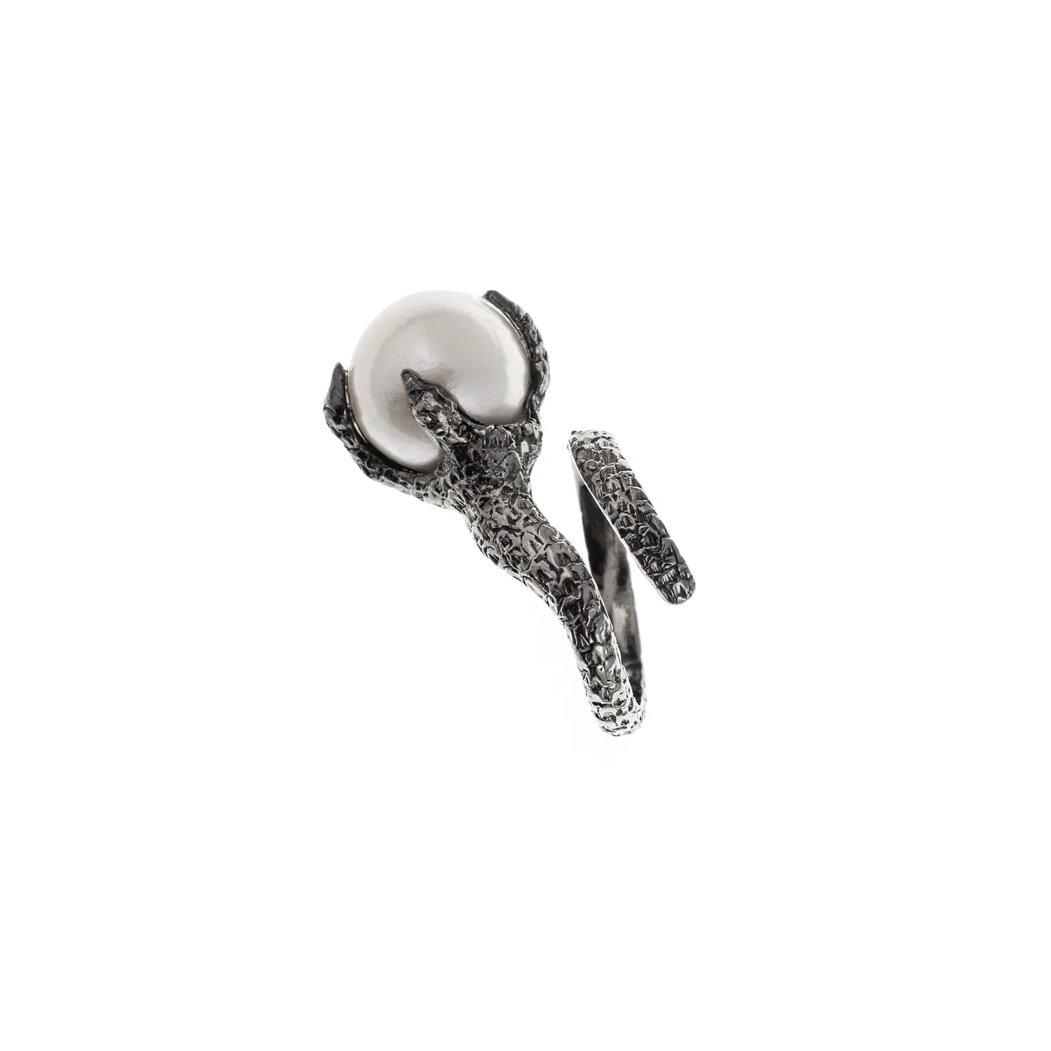 Lorella Tamberi Canal Artemis Talon bague perle taille 12 argent