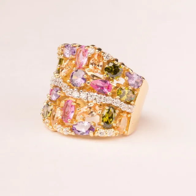 Ultima Edizione Fascia bague multicolore large