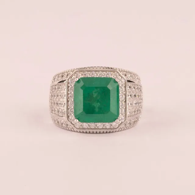Ultima Edizione bague pavé zircone octogonale colorée