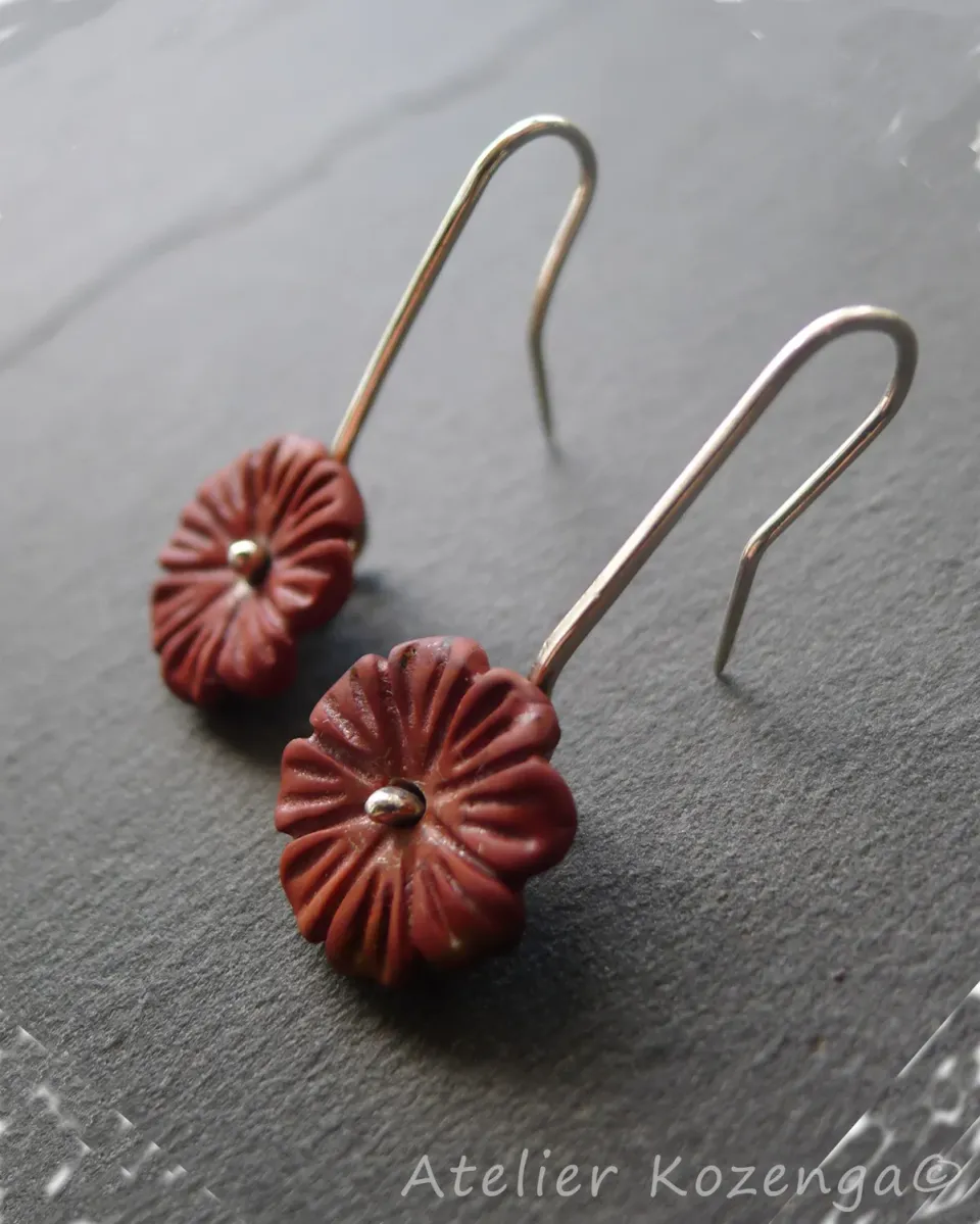 L'Atelier Kozenga Asea boucles d'oreilles argent jaspe