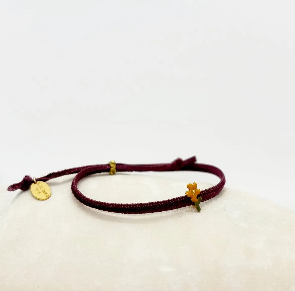 Elise Tsikis Sauge bracelet enfant velours rose