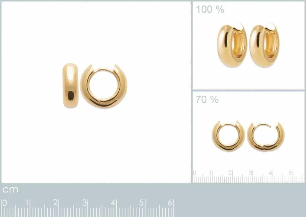 Oriana France créoles petites bombées plaqué or 18 carats
