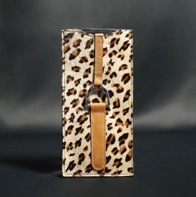 Secret de Cuir étrier leo PM étui cuir léopard