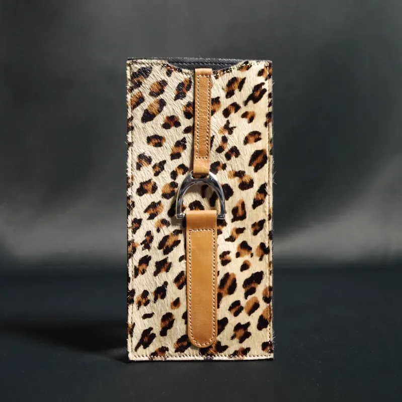 Secret de Cuir étrier leo PM étui cuir léopard