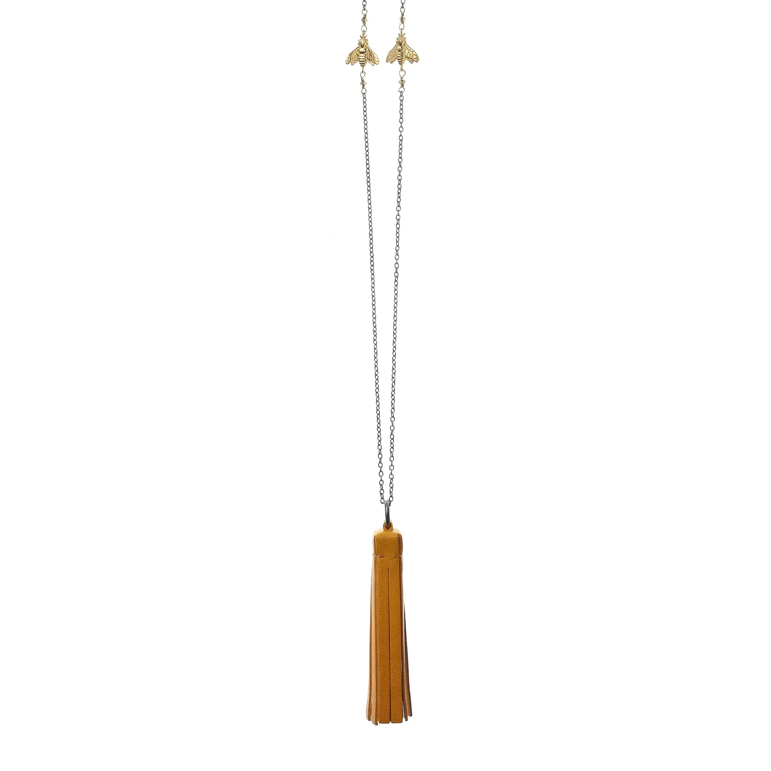 Lorella Tamberi Canal Bee Queen collier pompon miel abeilles 86 cm