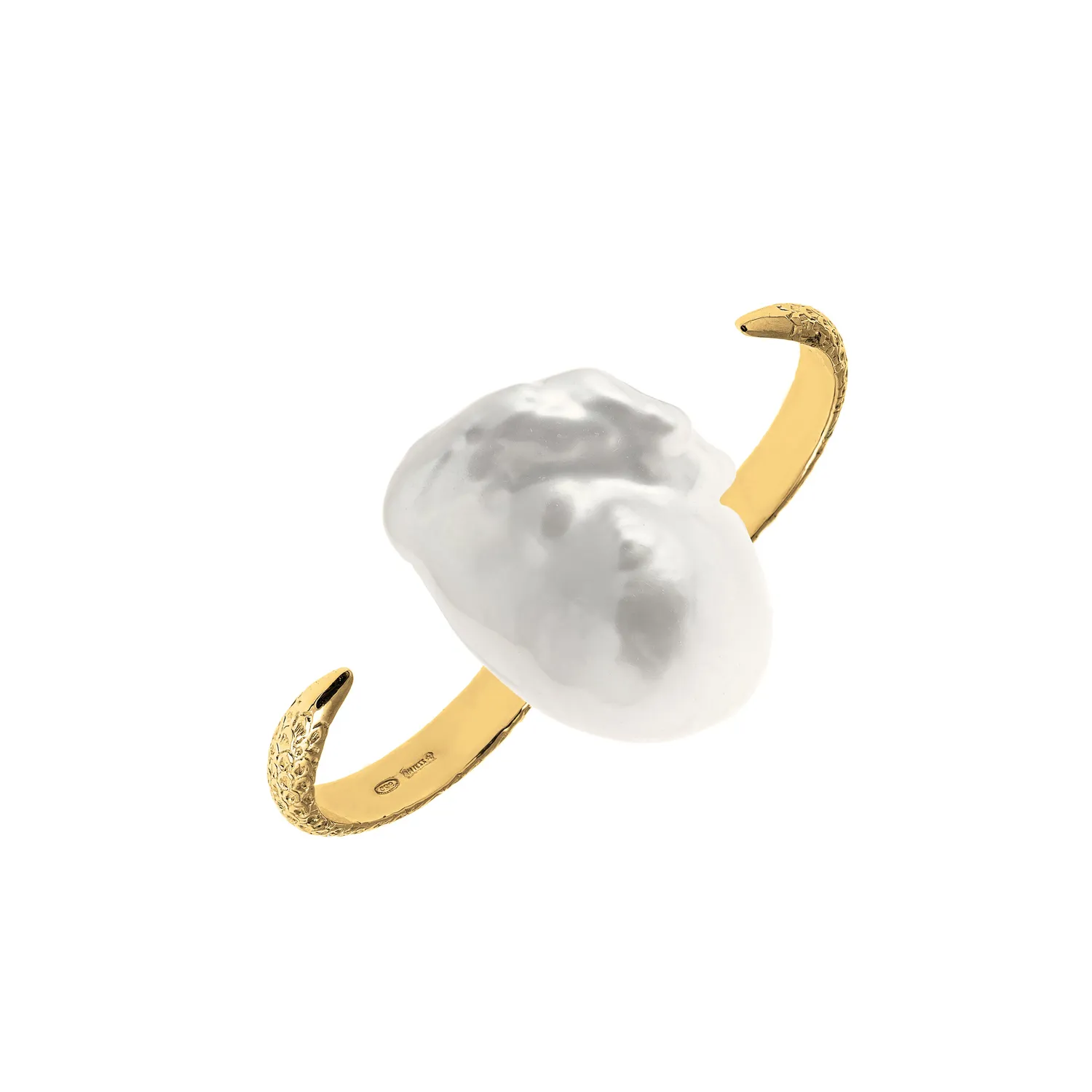 Lorella Tamberi Canal Artemis bague double griffe perle baroque