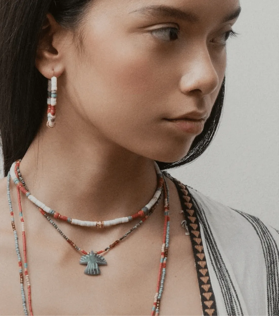 Elise Tsikis Kachina Millea collier aventurine 35 cm