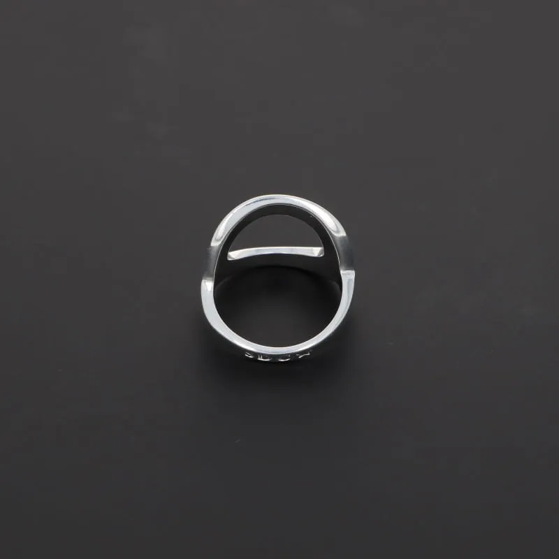 Secret de Cuir N°507 bague ronde argent plaqué 2,4 cm