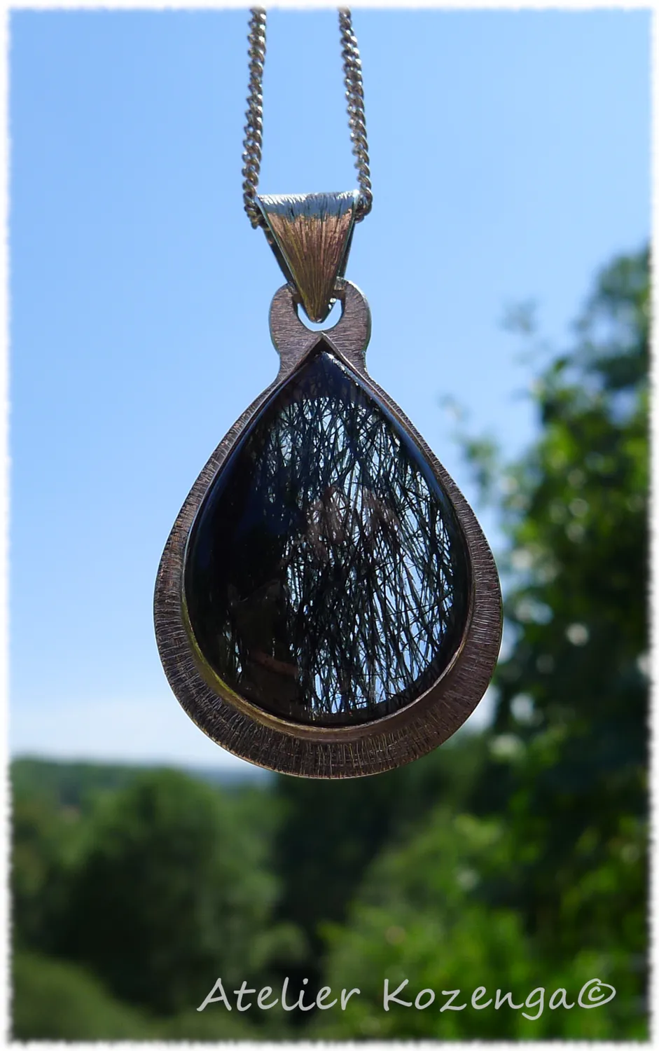 L'Atelier Kozenga Rootyle pendentif argent quartz rutile