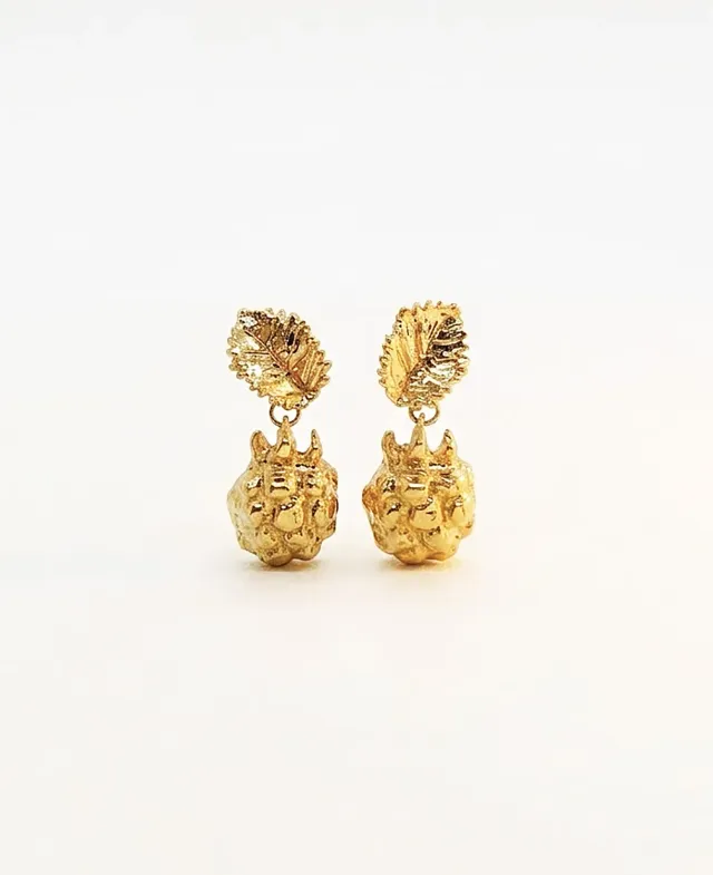 Elise Tsikis Muria boucles d'oreilles baies 2,5 cm doré