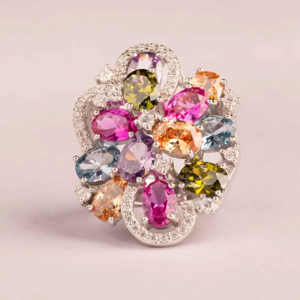 ULTIMA EDIZIONE Bouquet Multicolor bague colorée