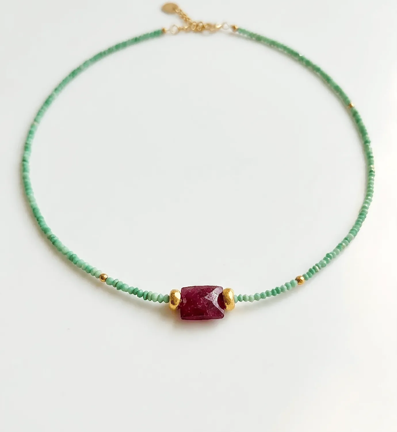 Elise Tsikis Abilene collier choker turquoise rubis