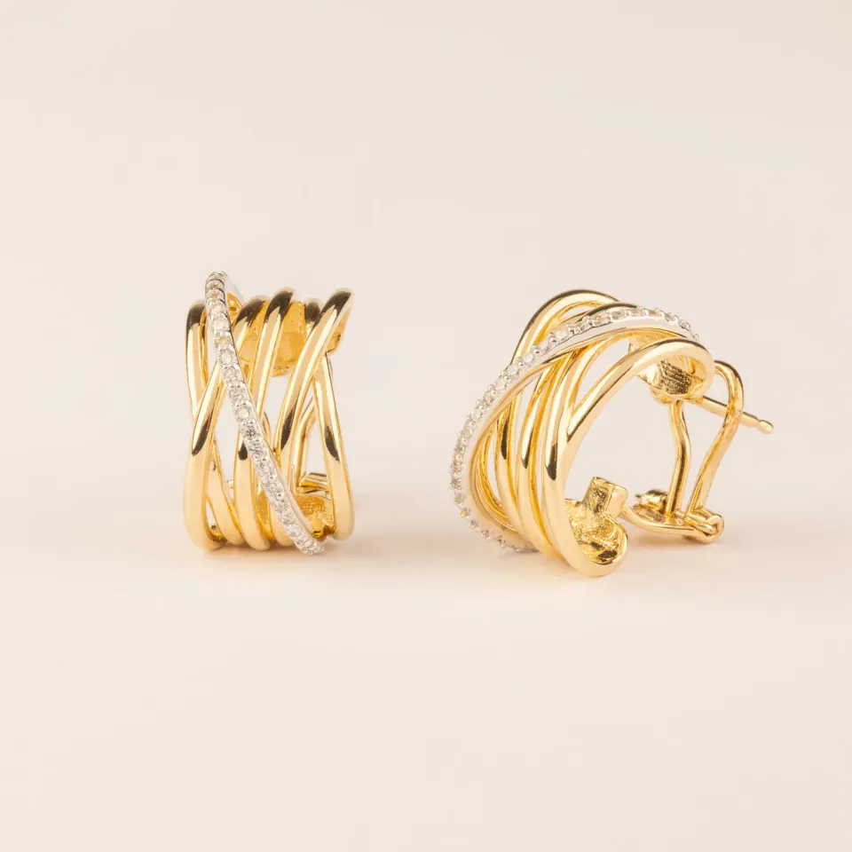 Ultima Edizione boucles d’oreilles demi-cercle zircons