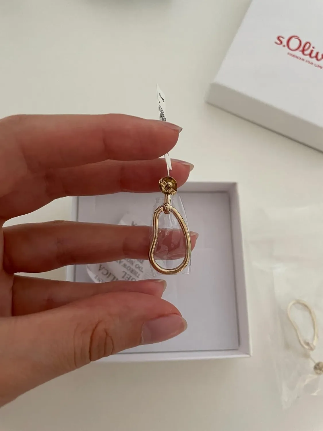 s.Oliver 2034928 boucles d'oreilles dorées acier