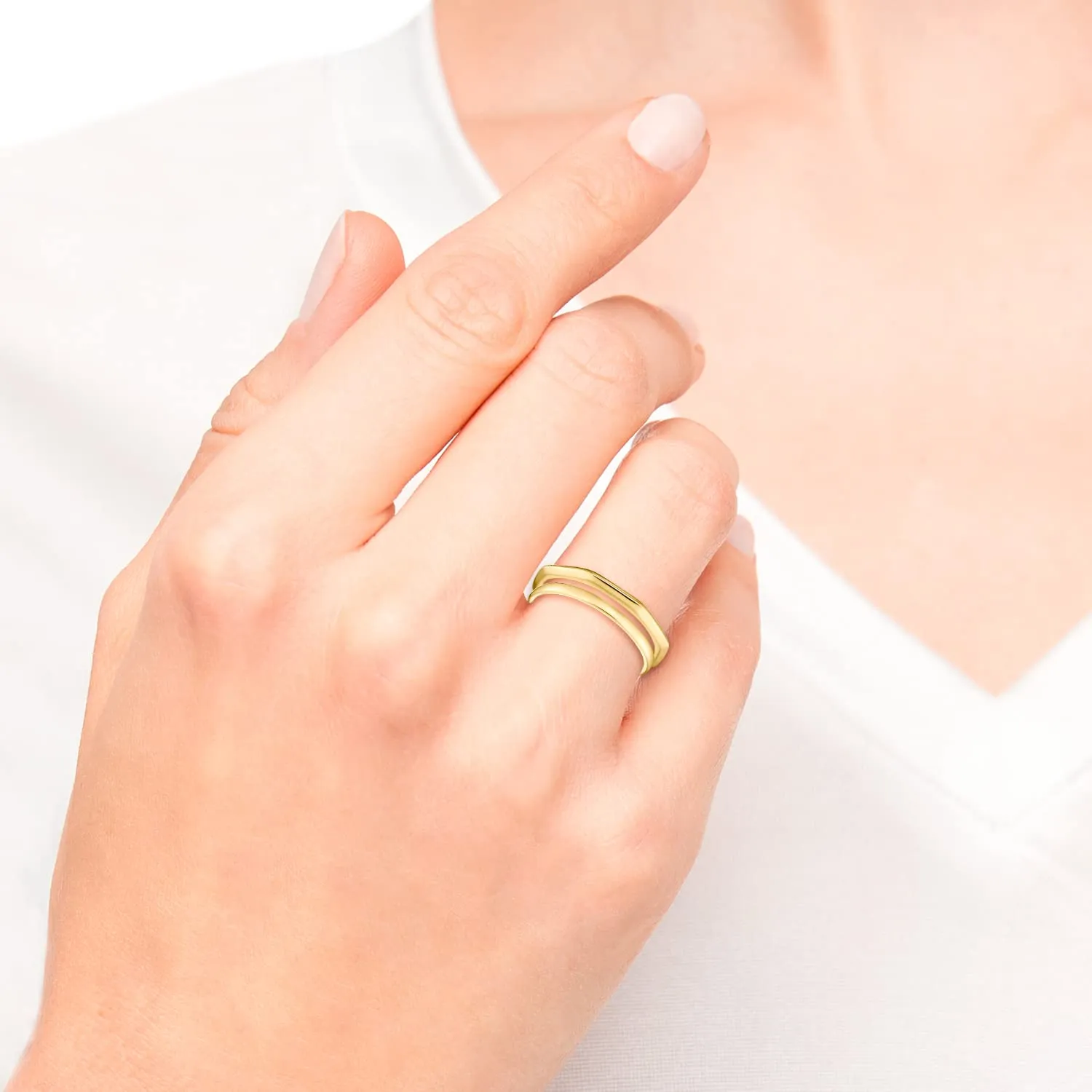 s.Oliver 2034982 lot 2 bagues argent doré taille 52