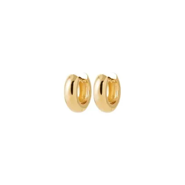Oriana France créoles petites bombées plaqué or 18 carats