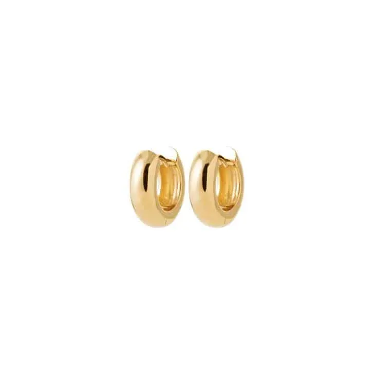 Oriana France créoles petites bombées plaqué or 18 carats