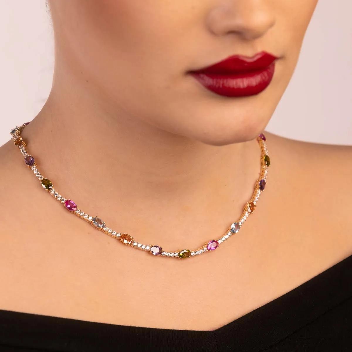 Ultima Edizione Ovalini Multicolor collier ras du cou