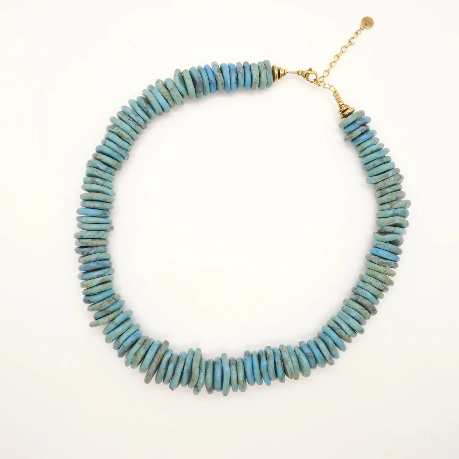 Cloralys Irina collier grosses perles magnésite 40 cm