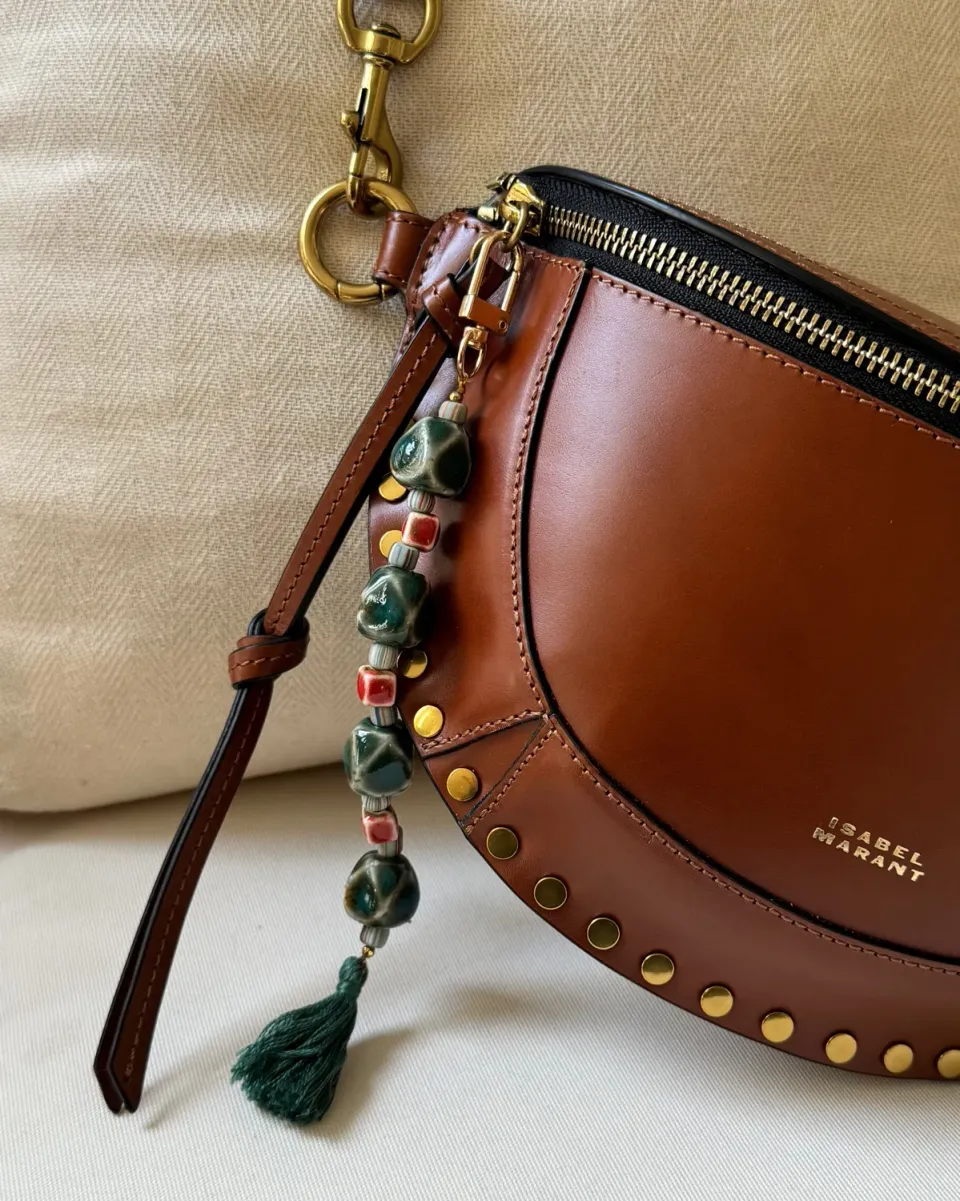 Elise Tsikis Kachina Dali bijou de sac vert 20 cm