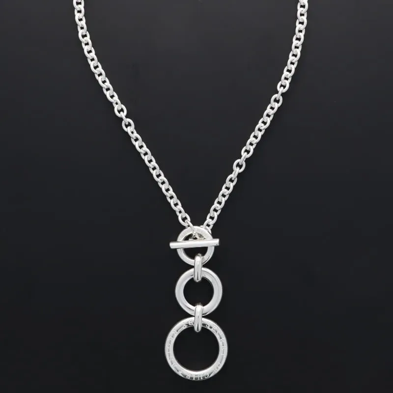 Secret de Cuir N°1220 collier 3 ronds argent 44,5cm