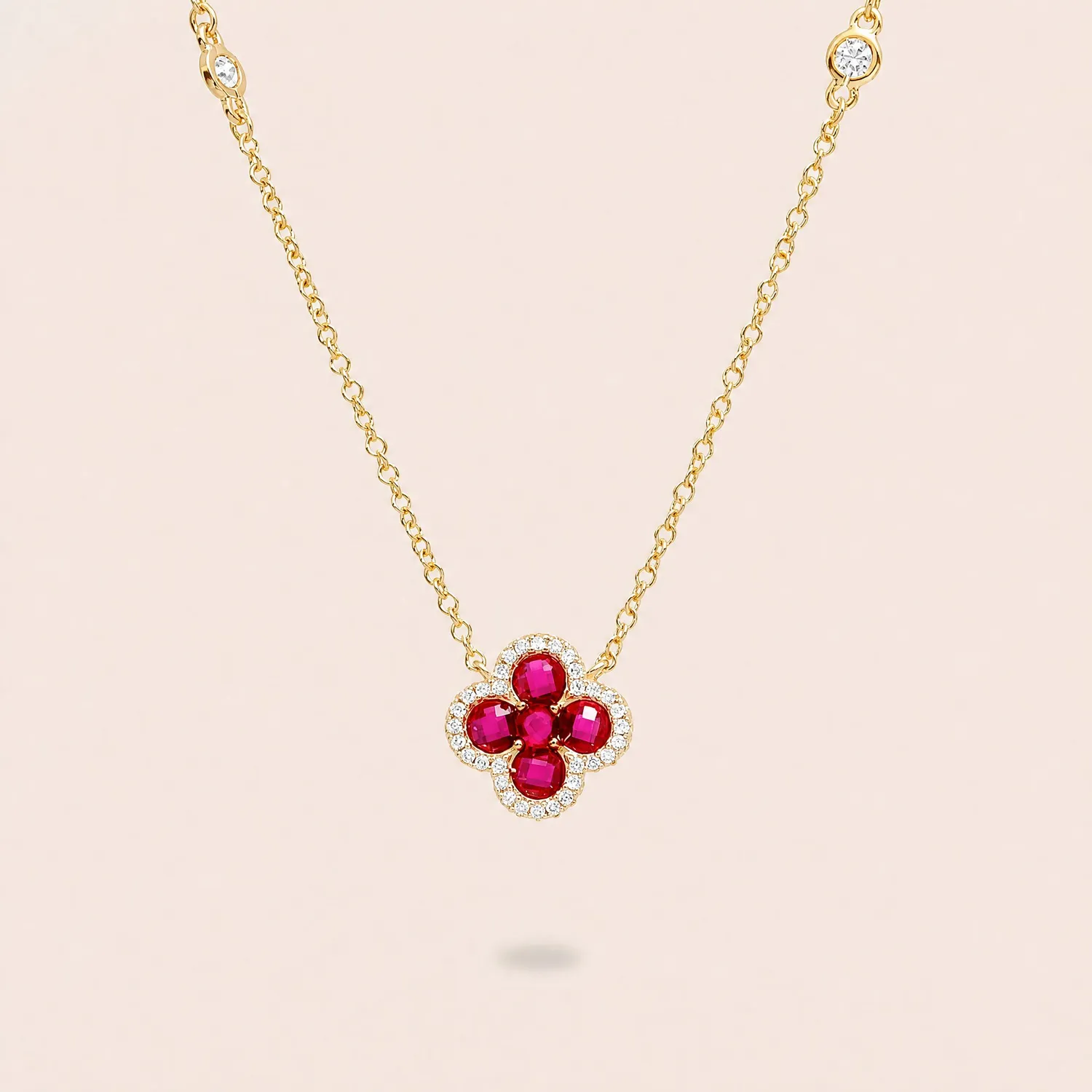 Ultima Edizione Fleur Simple collier pendentif uni