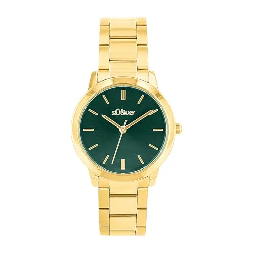s.Oliver montre femme acier quartz doré Gold