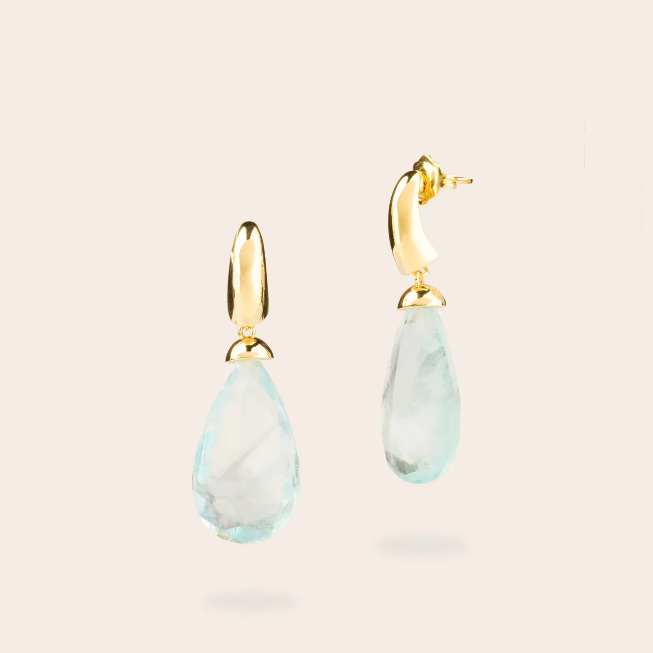 Ultima Edizione goutte colorée boucles d’oreilles pendantes lisses