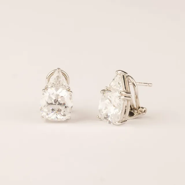 ULTIMA EDIZIONE triangle zircon princess boucles puces