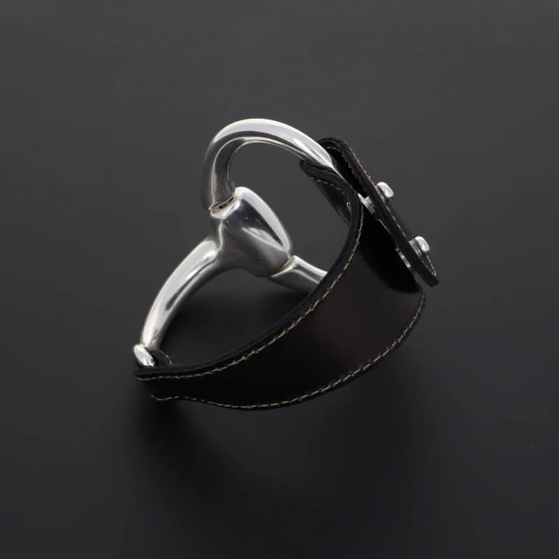 Secret de Cuir N°66 manchette étrier noir cuir