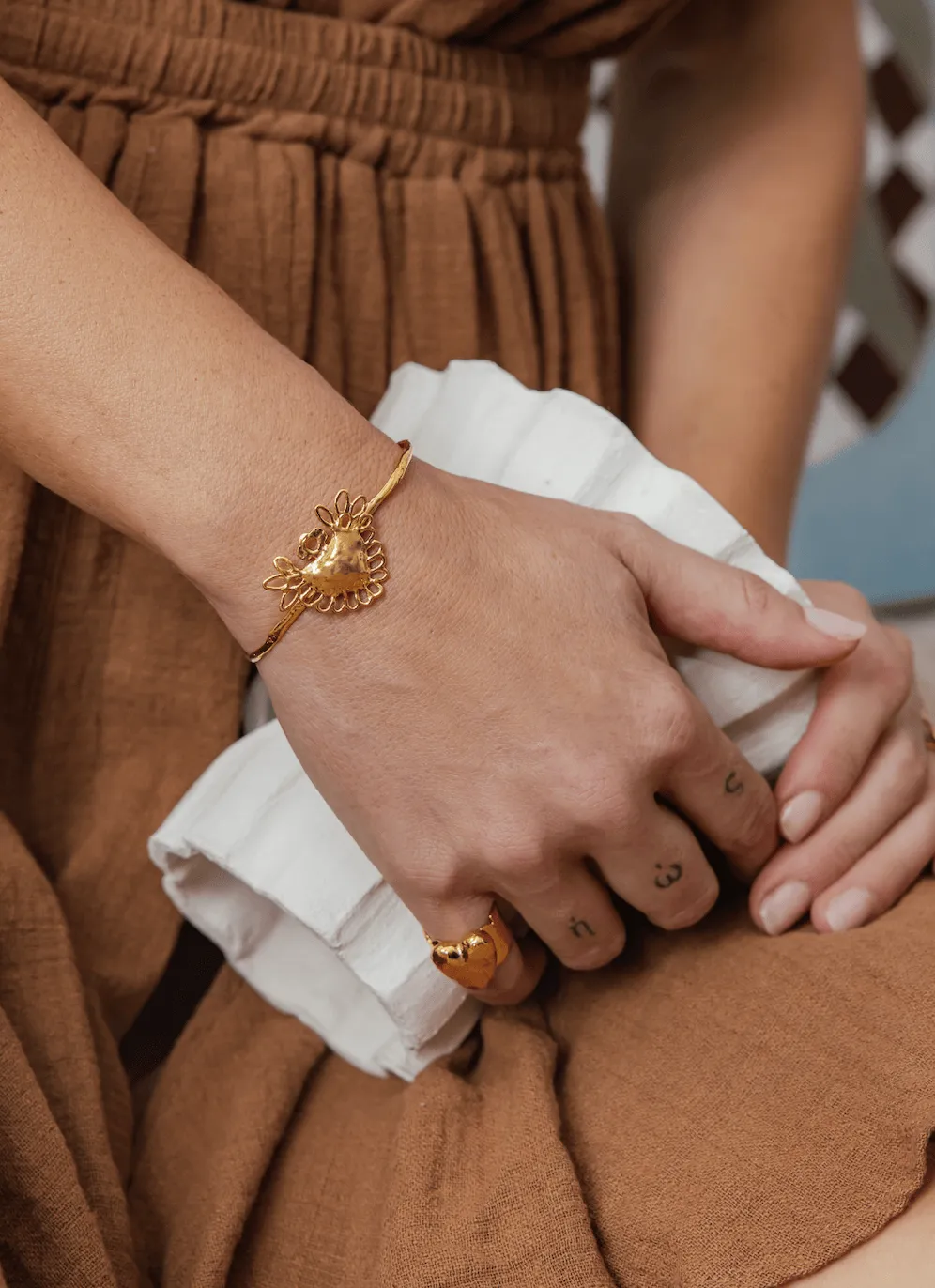 Elise Tsikis Diafani bracelet fantaisie doré