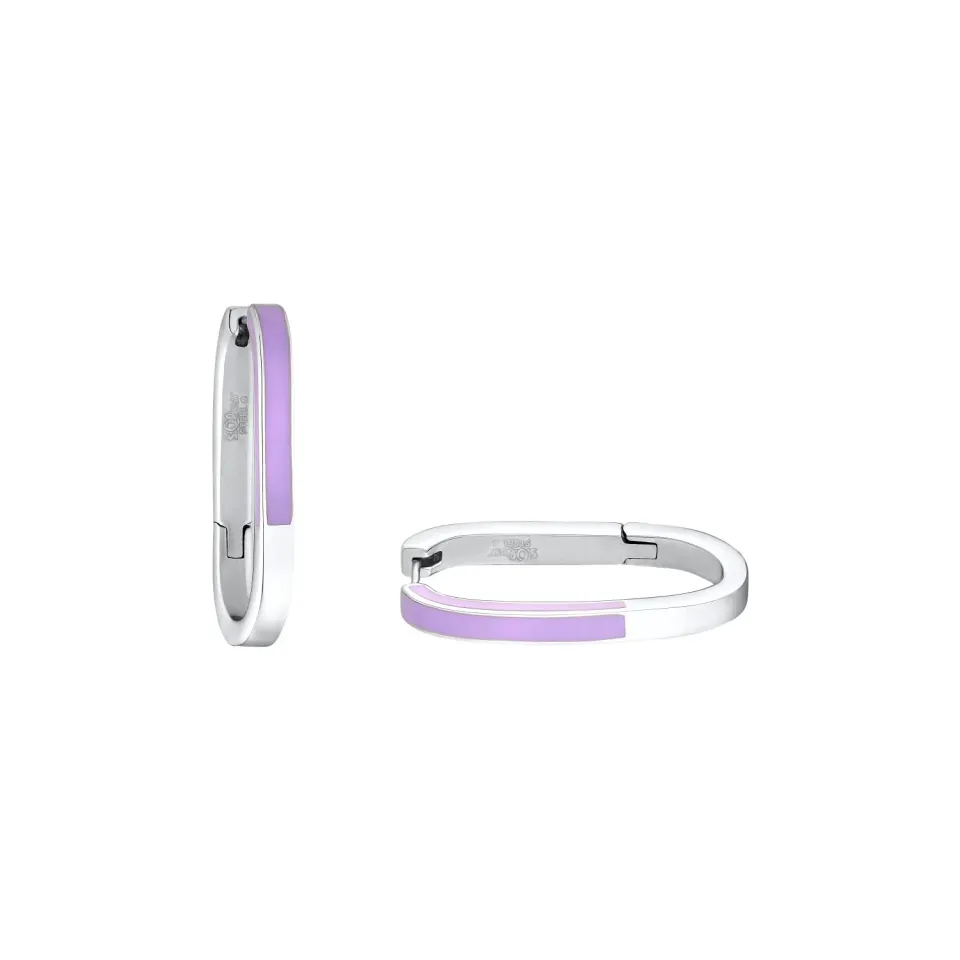 s.Oliver 88757734 créoles femme acier argenté