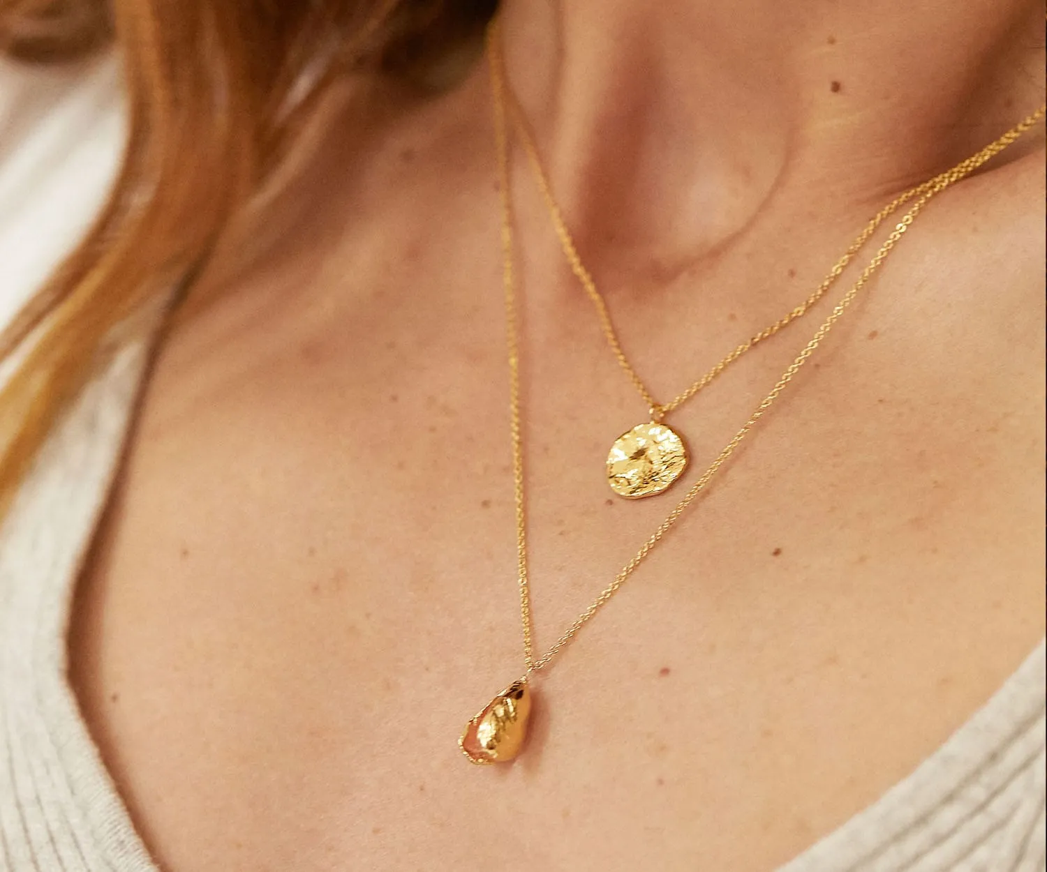 Elise Tsikis Ondine collier coquillage 45 cm femme