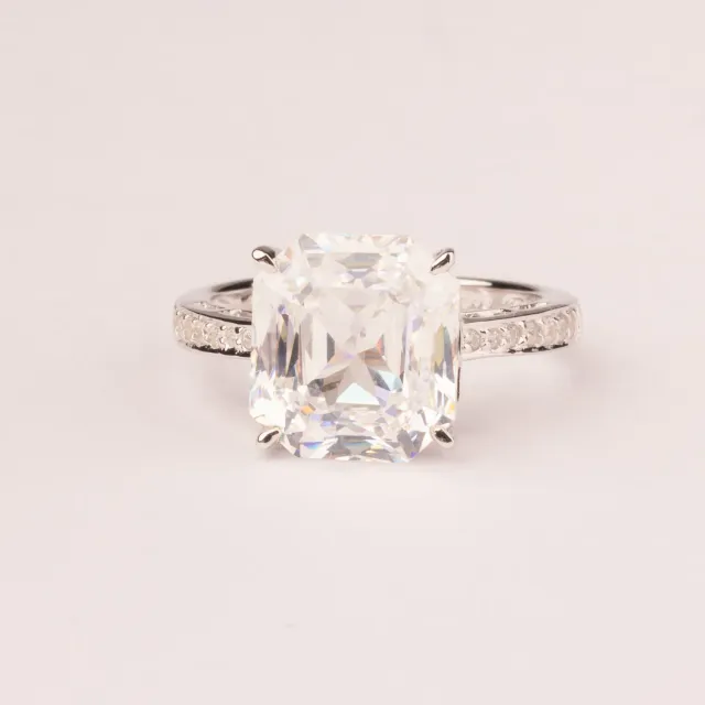 Ultima Edizione solitaire émeraude zircon blanc bague