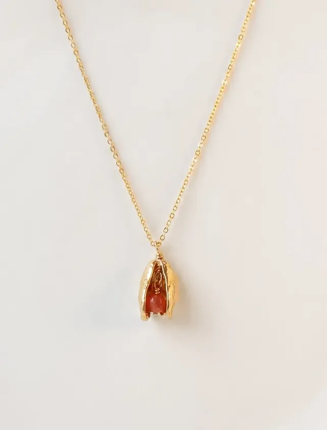 Elise Tsikis Ondine collier coquillage 45 cm femme