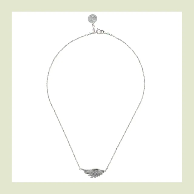 Lorella Tamberi Canal Artemis Wing collier zircons argenté 39 cm