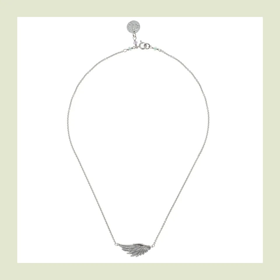 Lorella Tamberi Canal Artemis Wing collier zircons argenté 39 cm