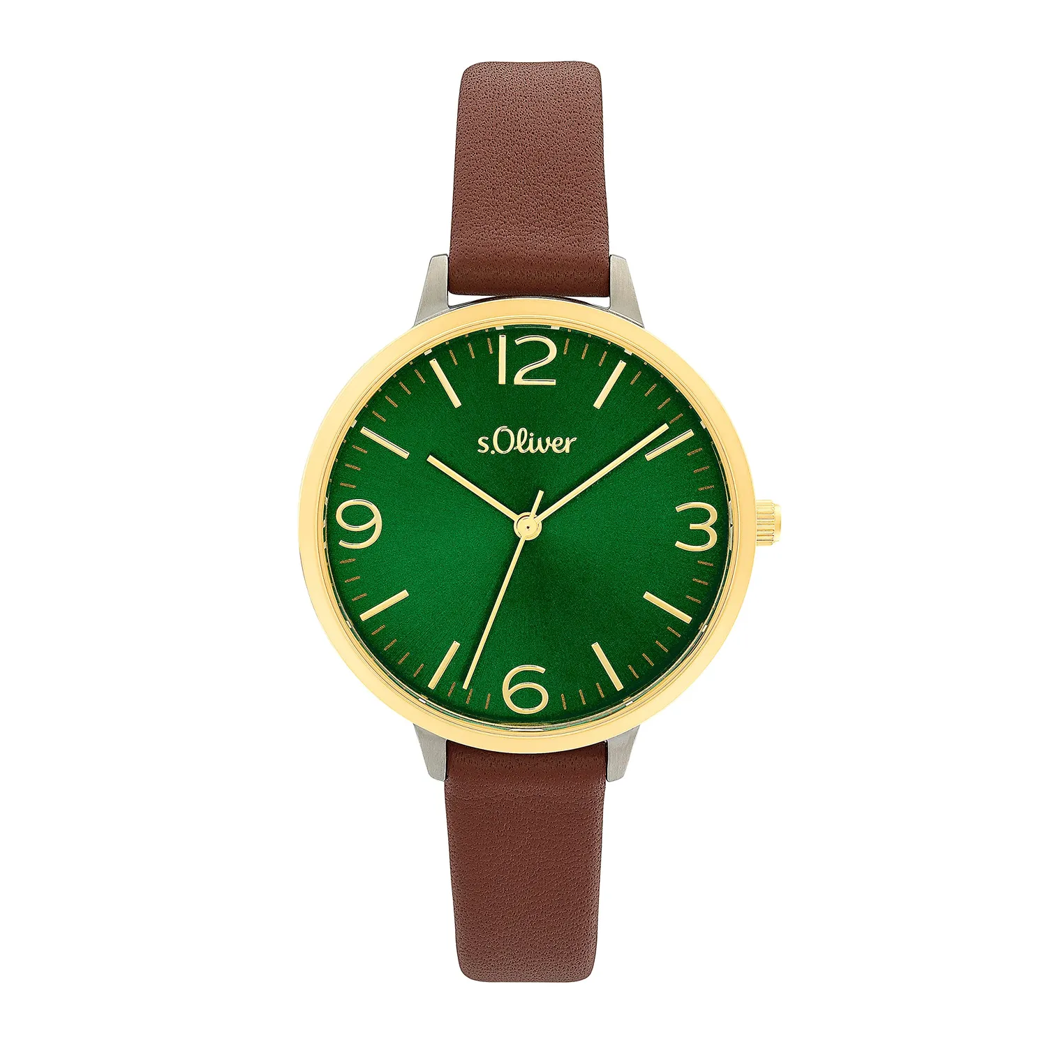 s.Oliver montre femme acier noir Schwarz Edelstahl