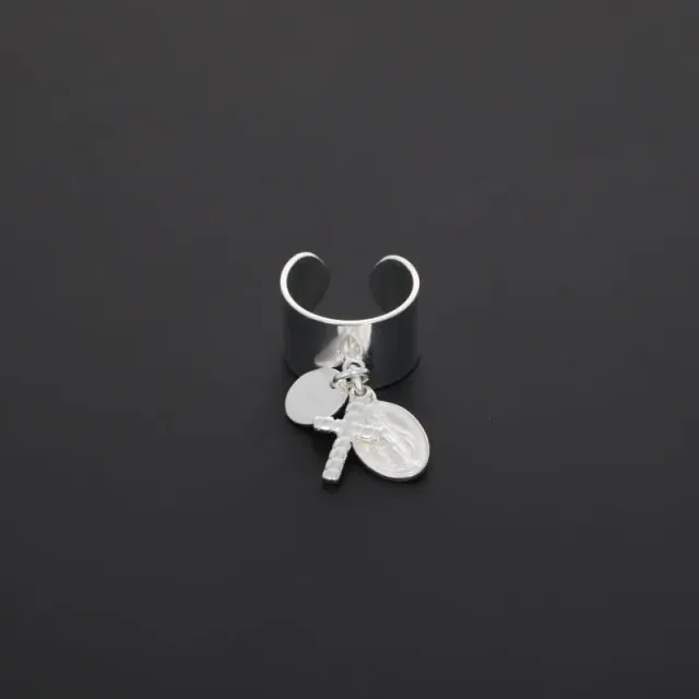 Secret de Cuir N°807 bague trio vierge plaqué argent