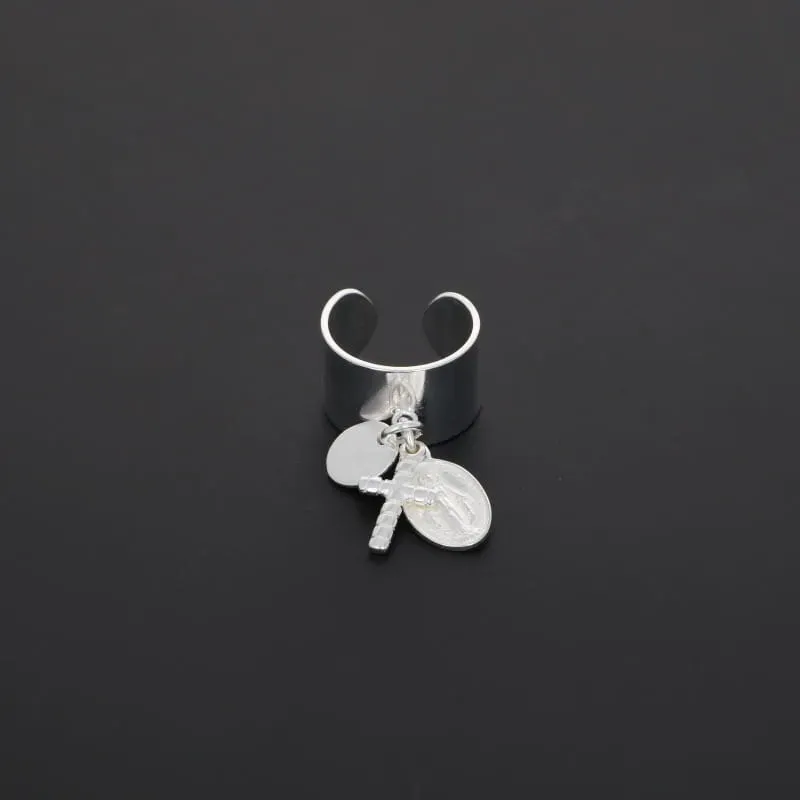 Secret de Cuir N°807 bague trio vierge plaqué argent