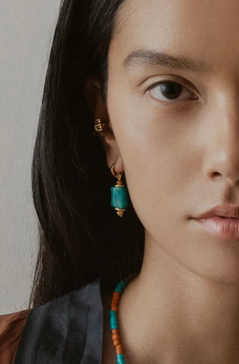 Elise Tsikis Caldwell boucles d'oreilles amazonite