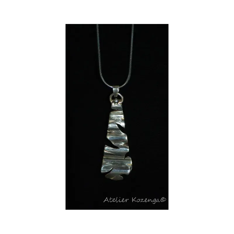L'Atelier Kozenga Zébra pendentif argent massif 950