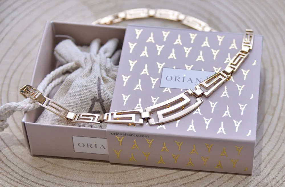Oriana France boucles pendantes chaîne plaqué or