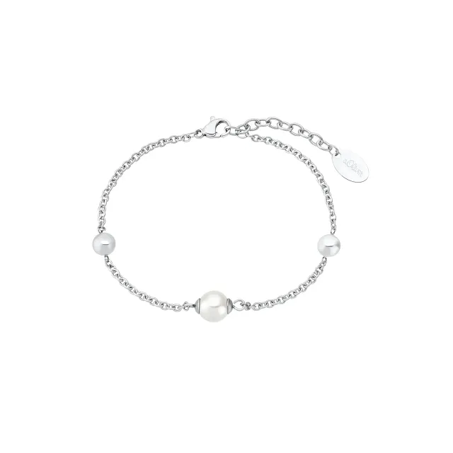 s.Oliver 2031466 bracelet femme perle verre argent