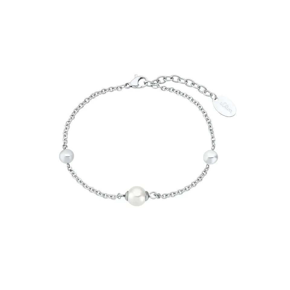 s.Oliver 2031466 bracelet femme perle verre argent