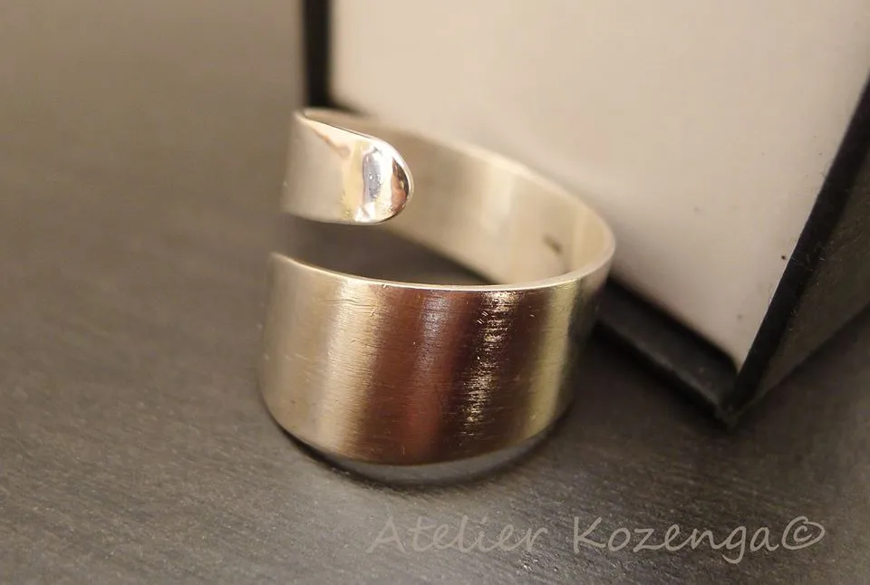 L'Atelier Kozenga Sweet bague argent poli brossé
