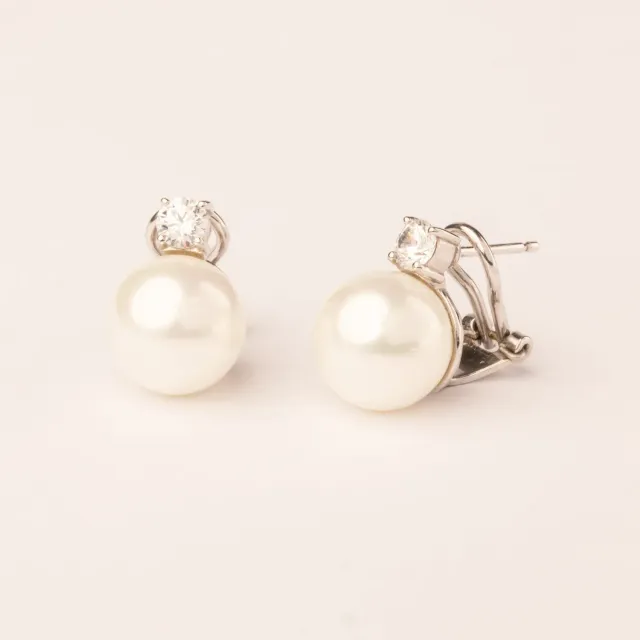 Ultima Edizione Zircone Perle 12mm boucles perle